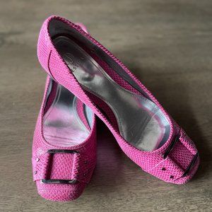 Jessica Pink Python Flats